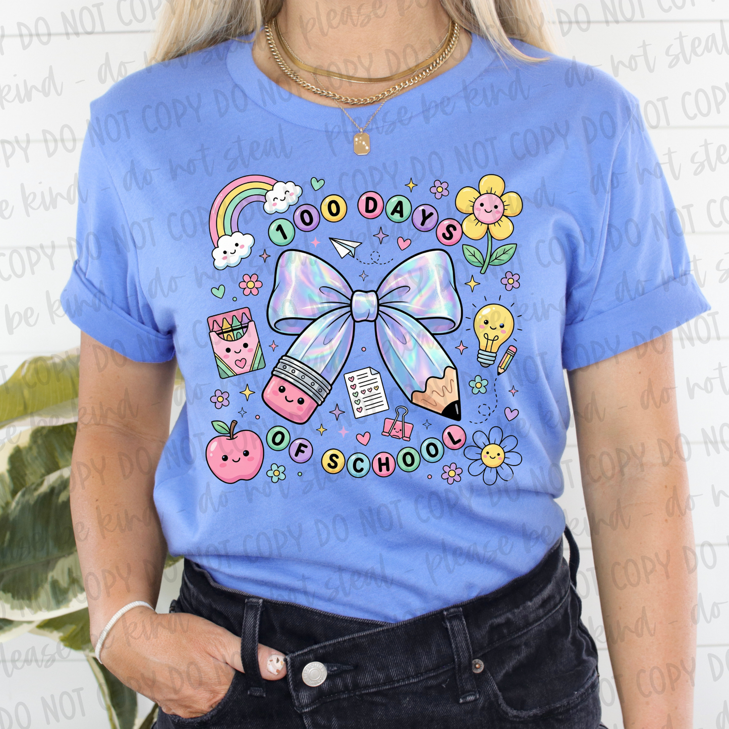 PREMADE GANG SHEET-100 DAYS OF SCHOOL 22x60