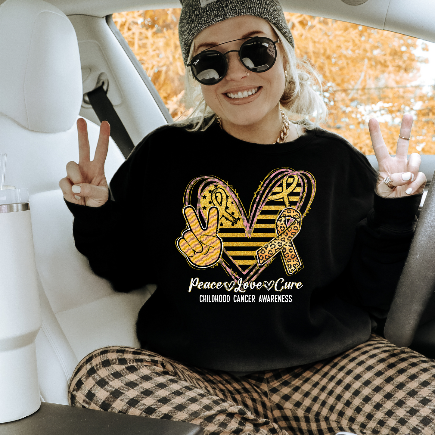 DTF TRANSFER Peace Love Cure Heart