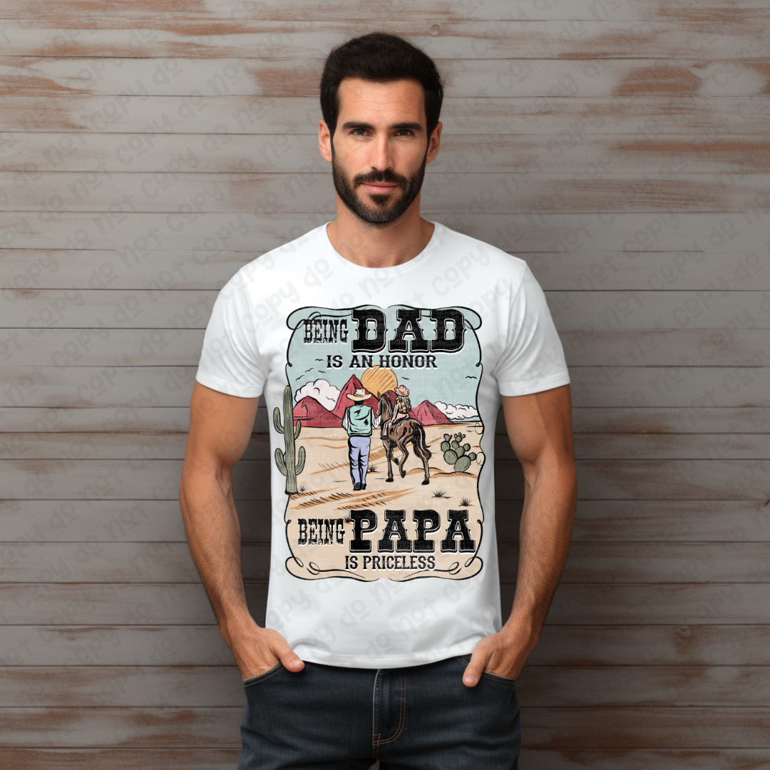 DTF TRANSFER Being Papa Is Priceless