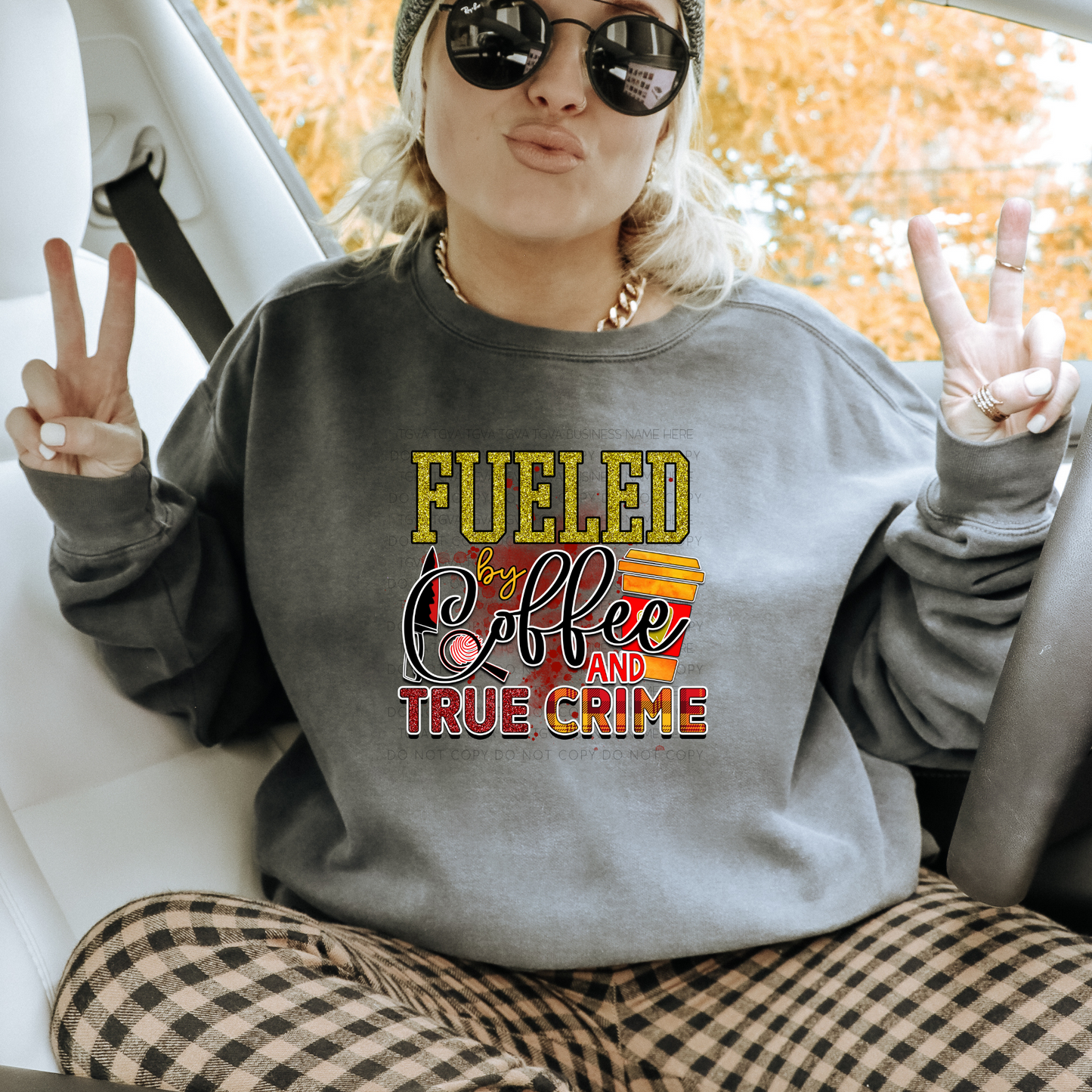 DTF TRANSFER Fueled By Coffee And True Crime