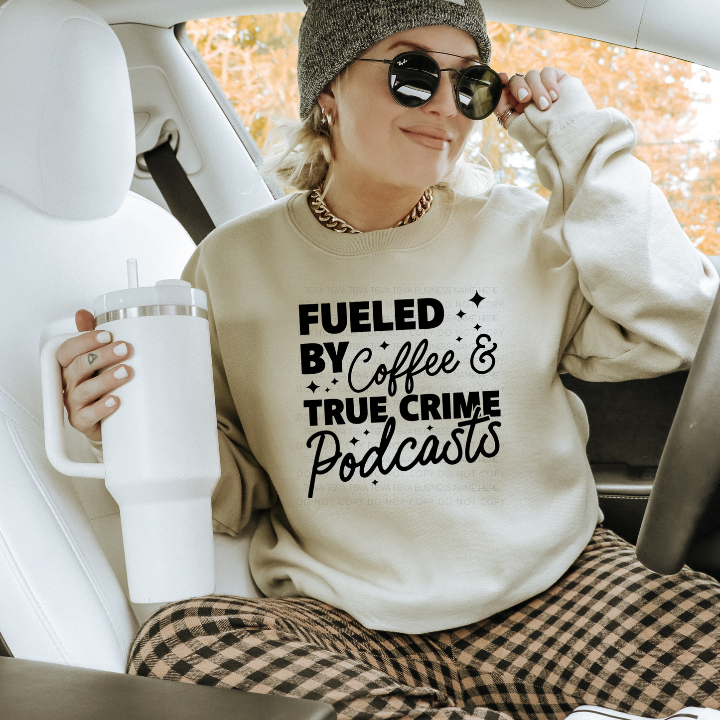 DTF TRANSFER Fueled By Coffee & True Crime Podcasts