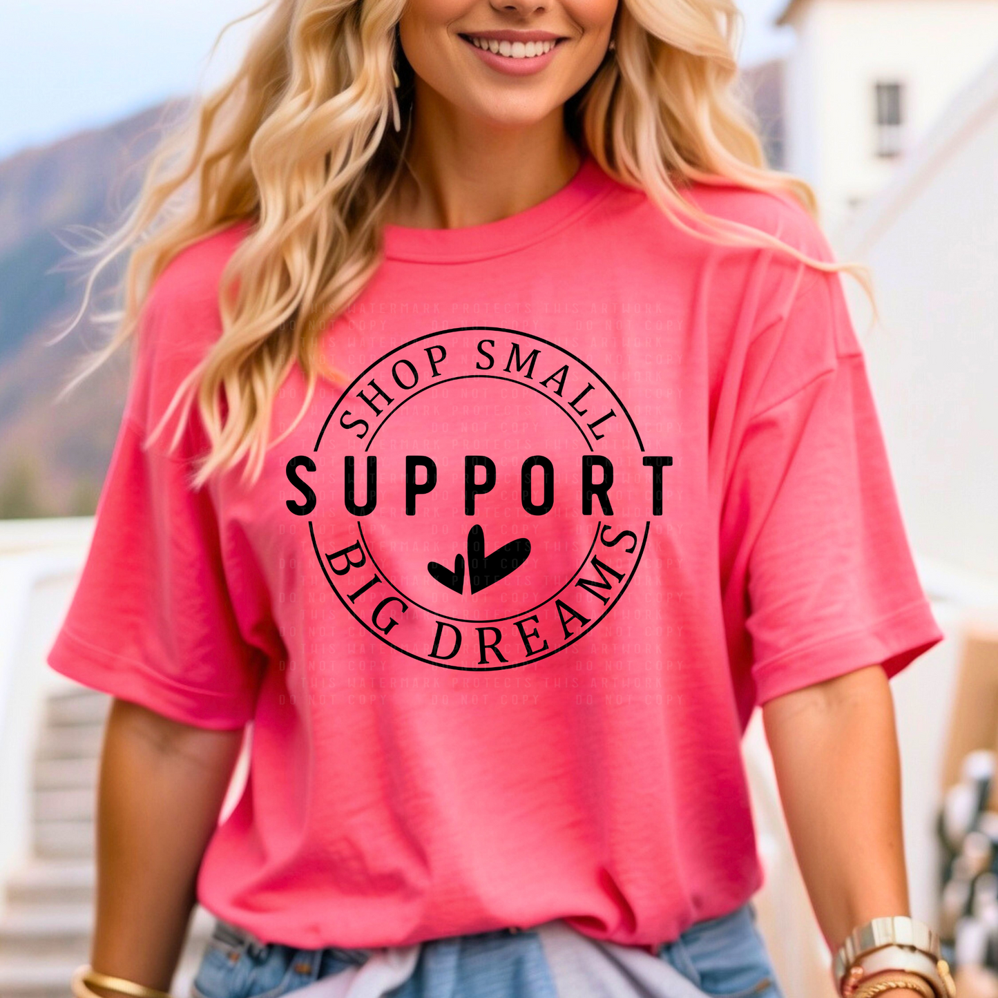 DTF TRANSFER Shop Small Support Big Dreams