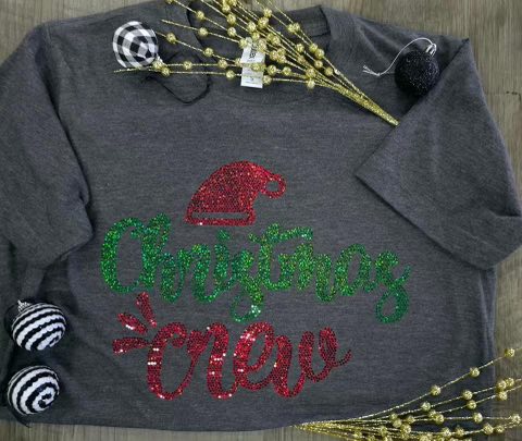 SPANGLES- Christmas Crew - Two Color - 5-7 business day turnaround time