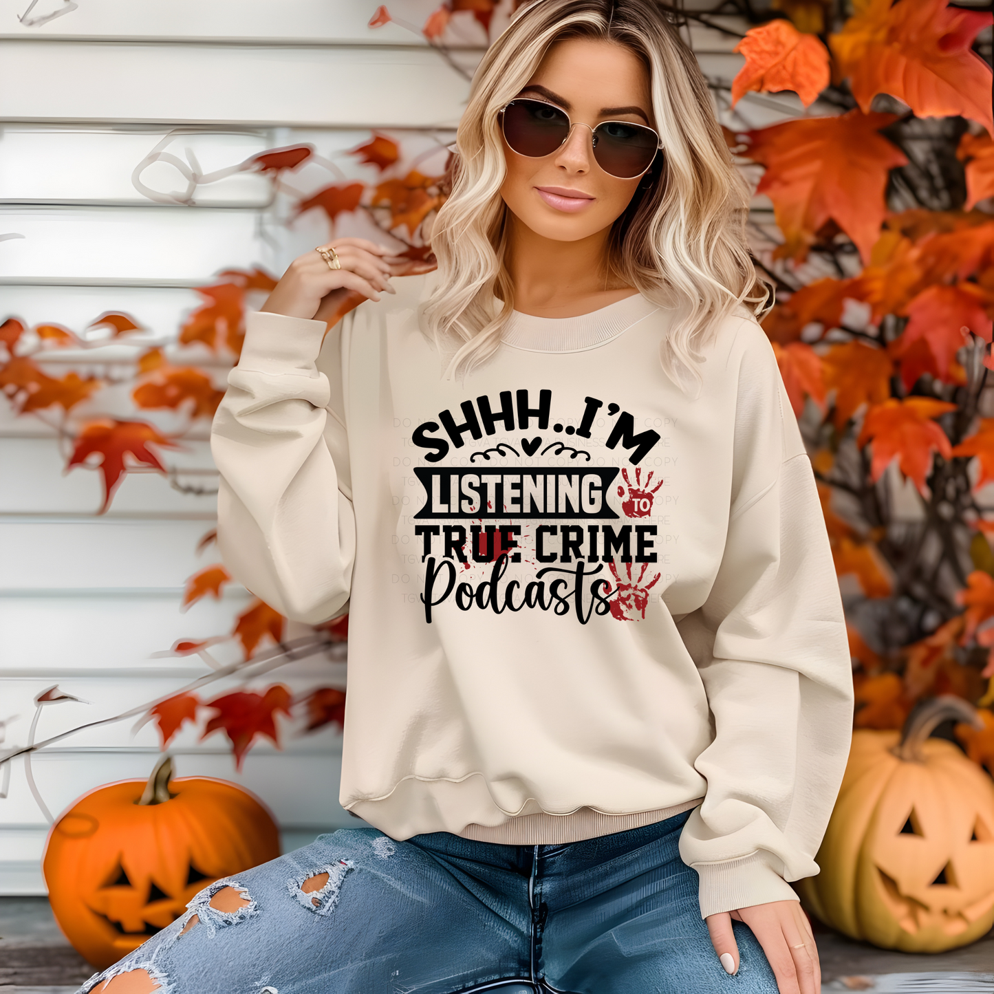 DTF TRANSFER Shhhh...I'm Listening To True Crime Podcasts