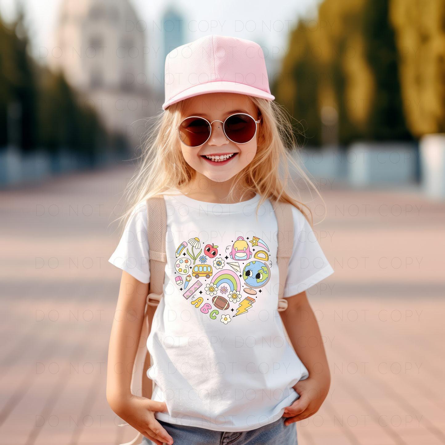 DTF TRANSFER Back To School Heart