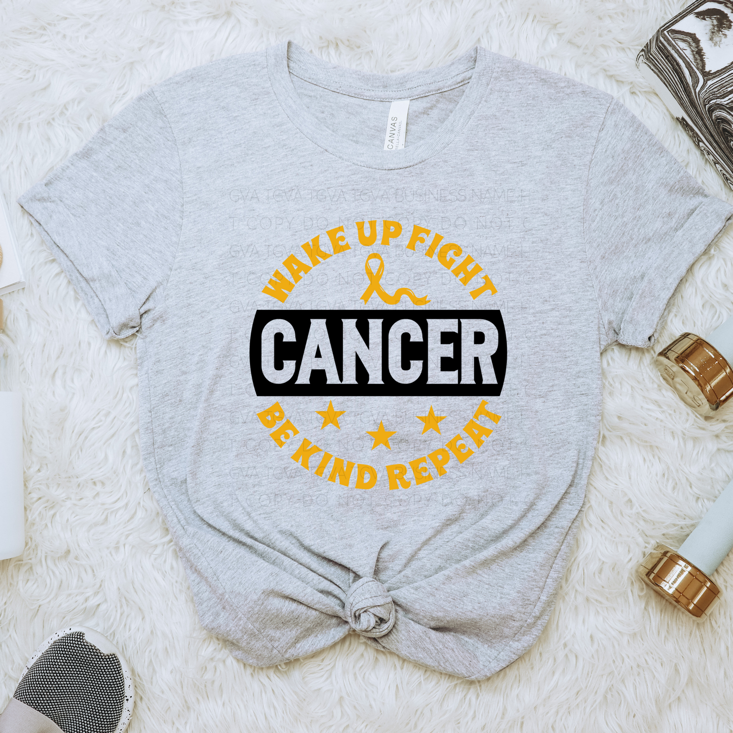 DTF TRANSFER Wake Up Fight Cancer Be Kind Repeat