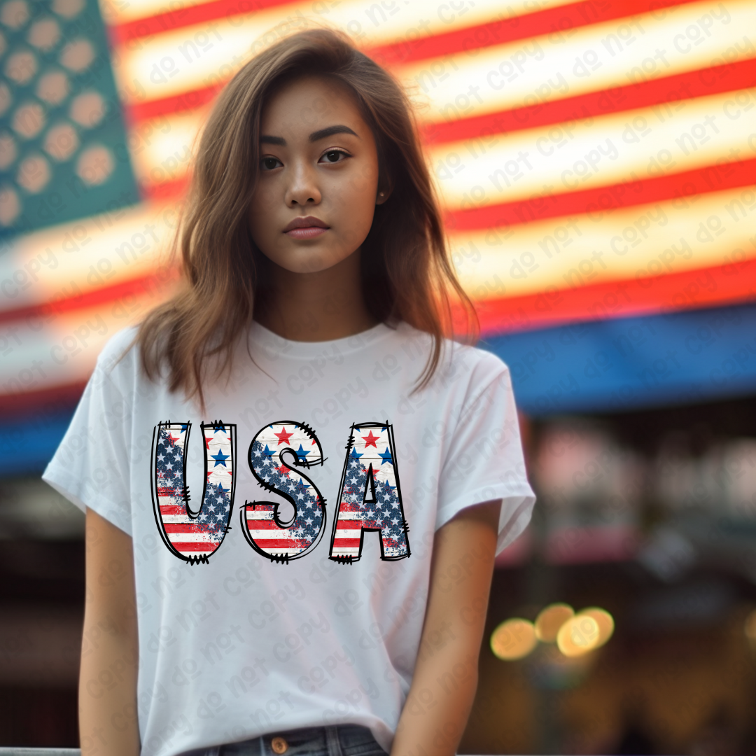 USA White Tee