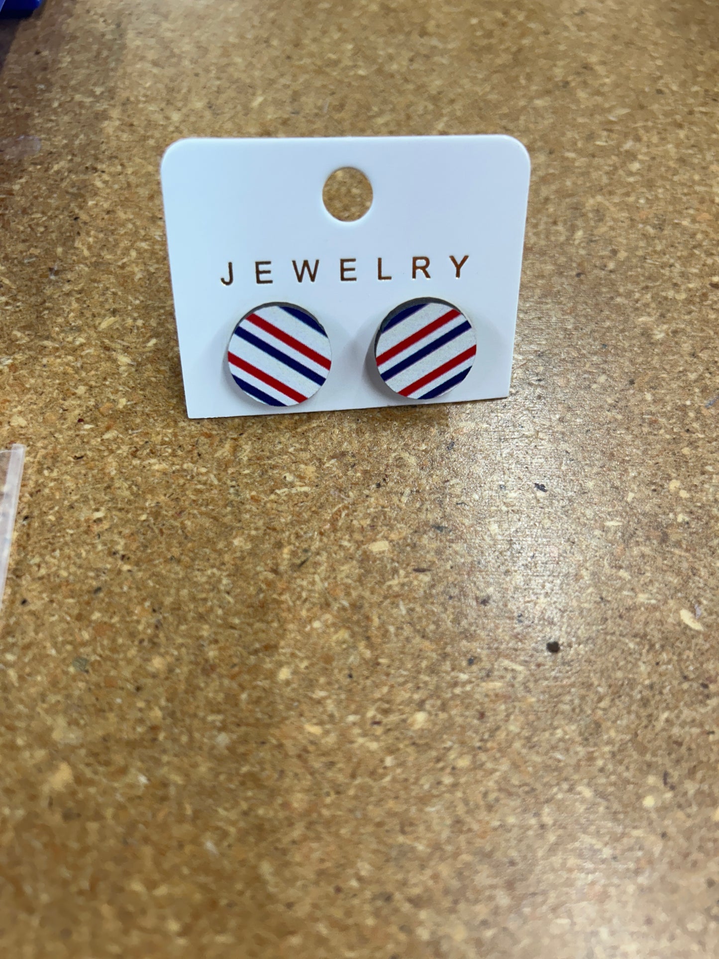 patriotic wooden earrings 