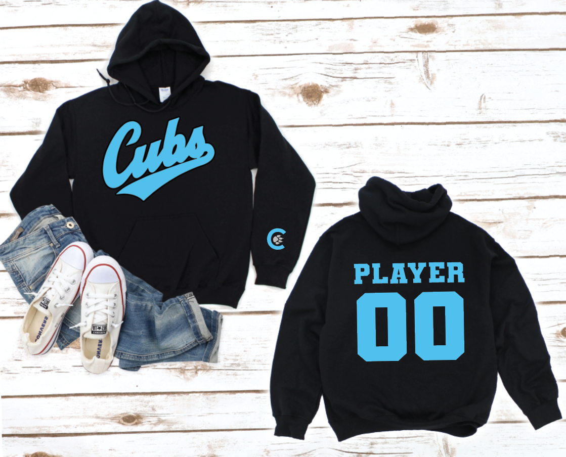 Cubs Personalized Hoodie (black)