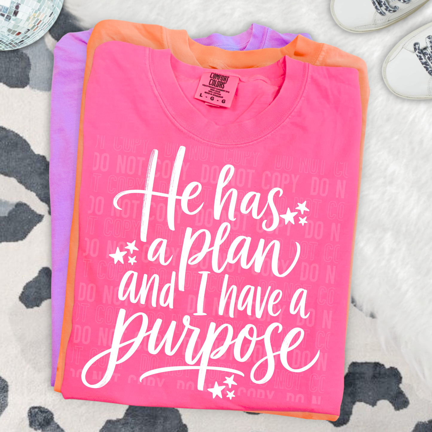 DTF TRANSFER He Has A Plan And I Have A Purpose
