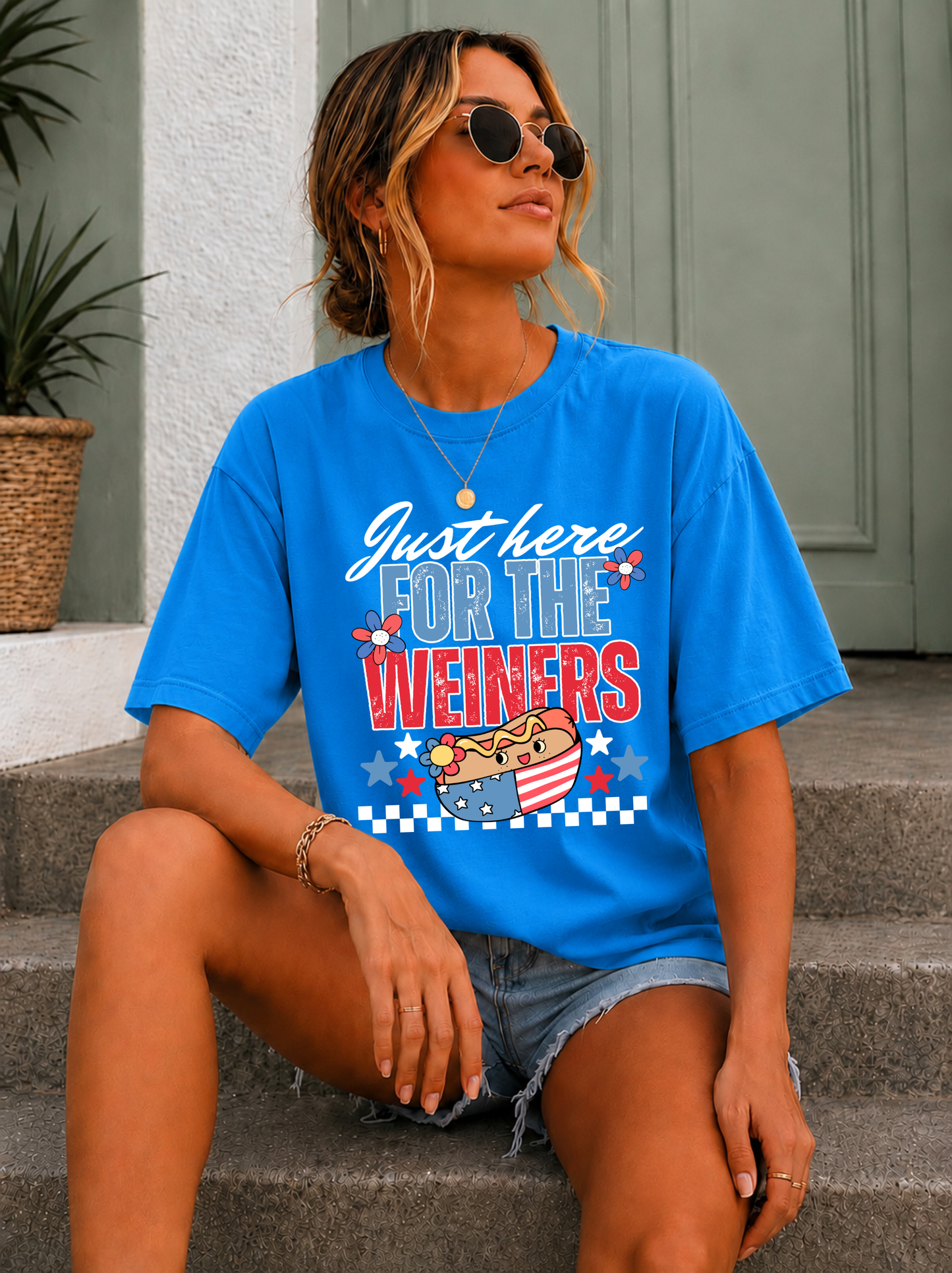 DTF TRANSFER Just Here For The Weiners