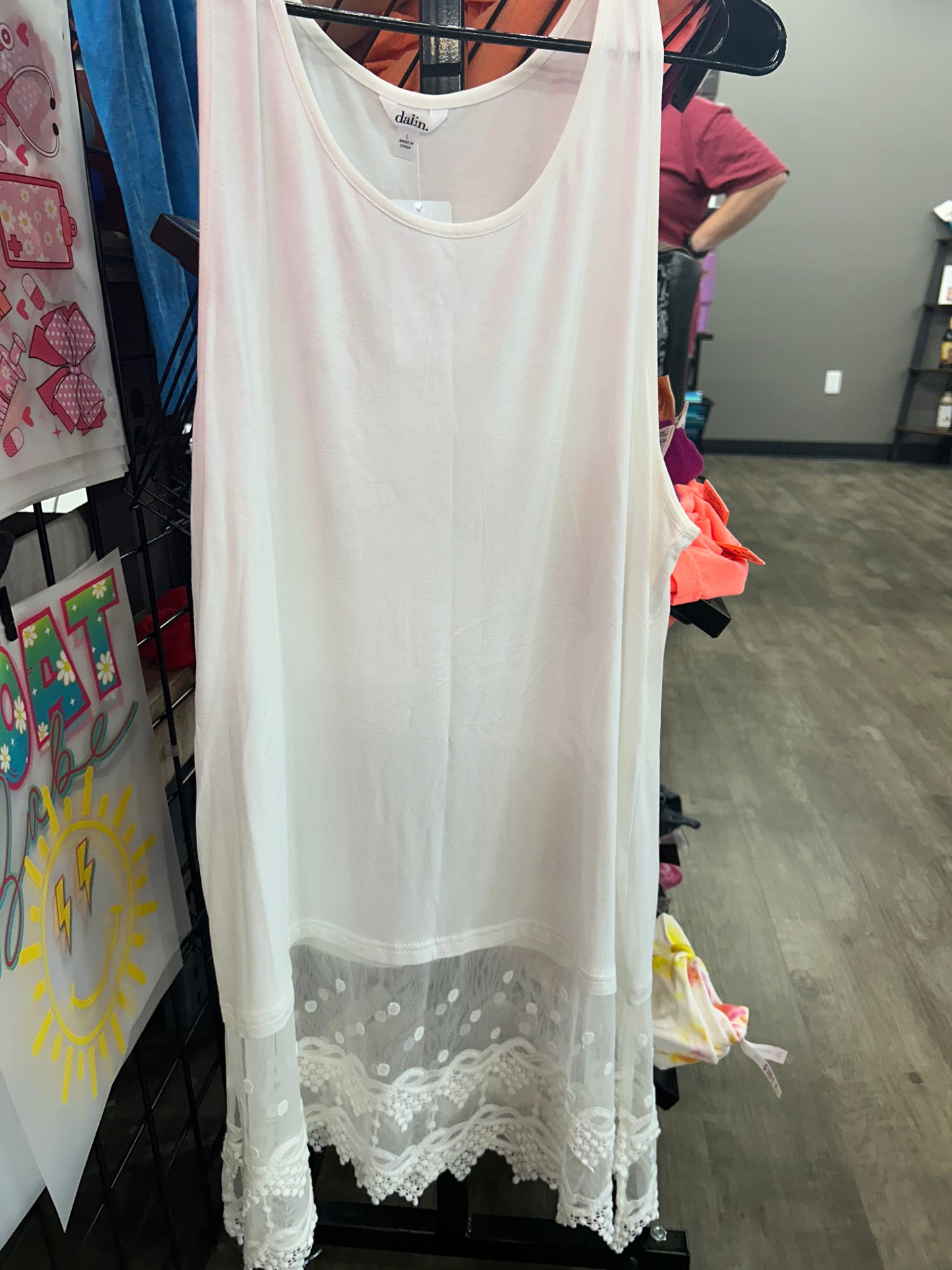 Lace trim dress