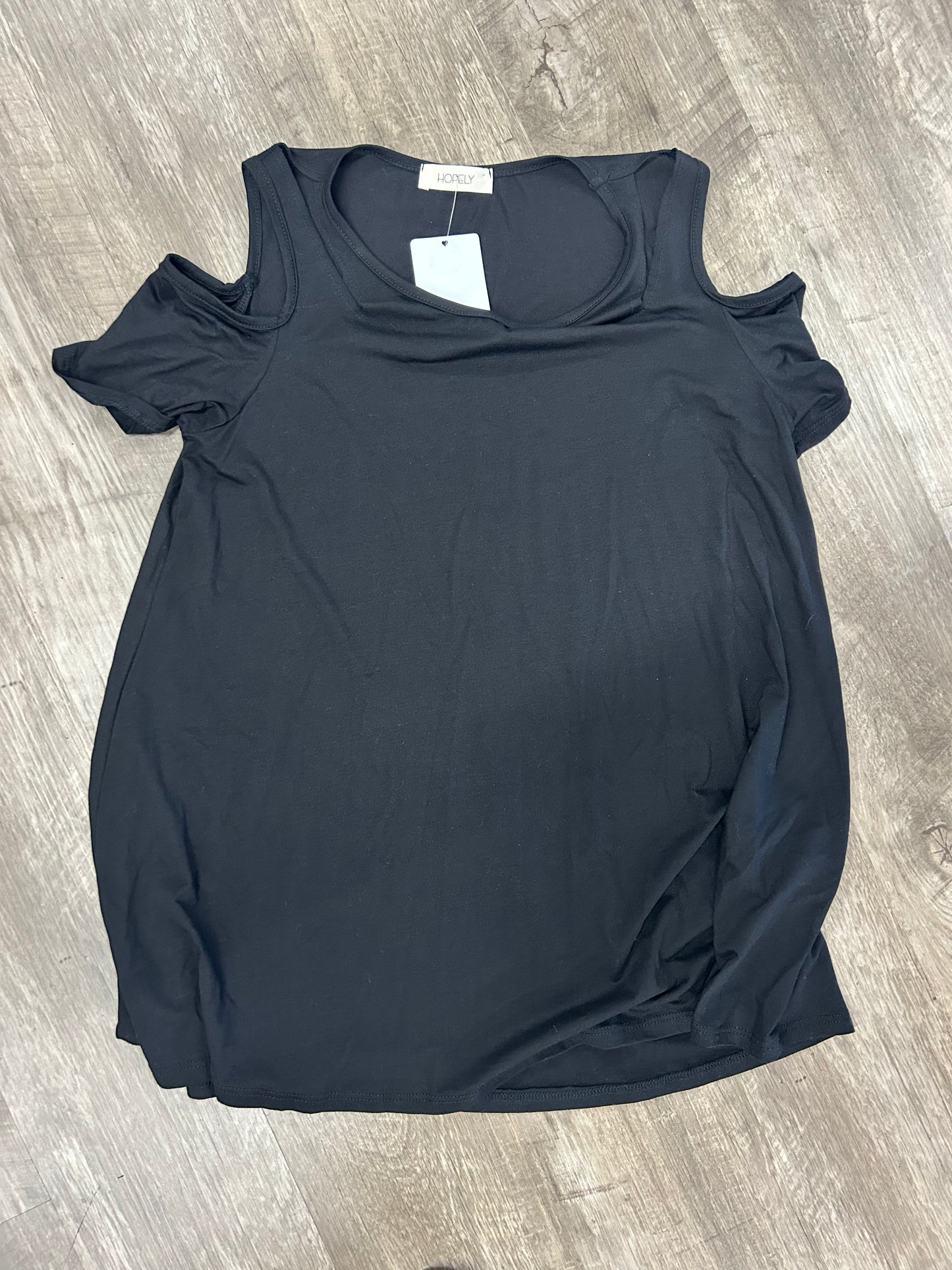 Black cold shoulder top