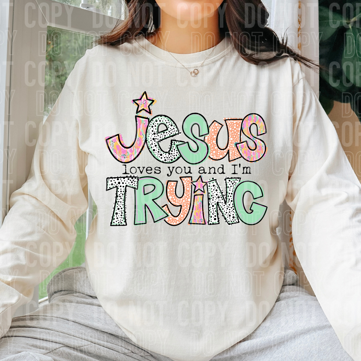 DTF TRANSFER Jesus Loves You