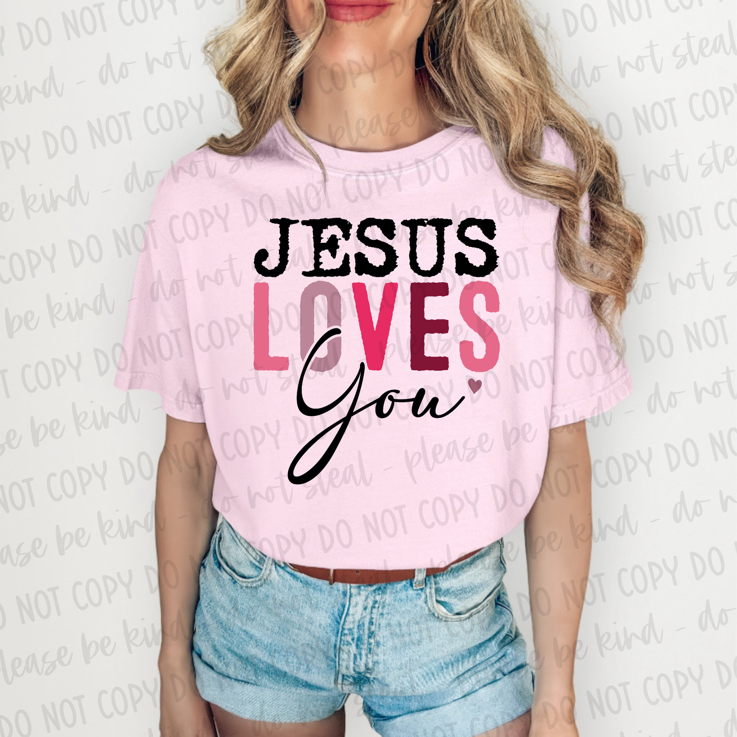 DTF TRANSFER Jesus Loves You