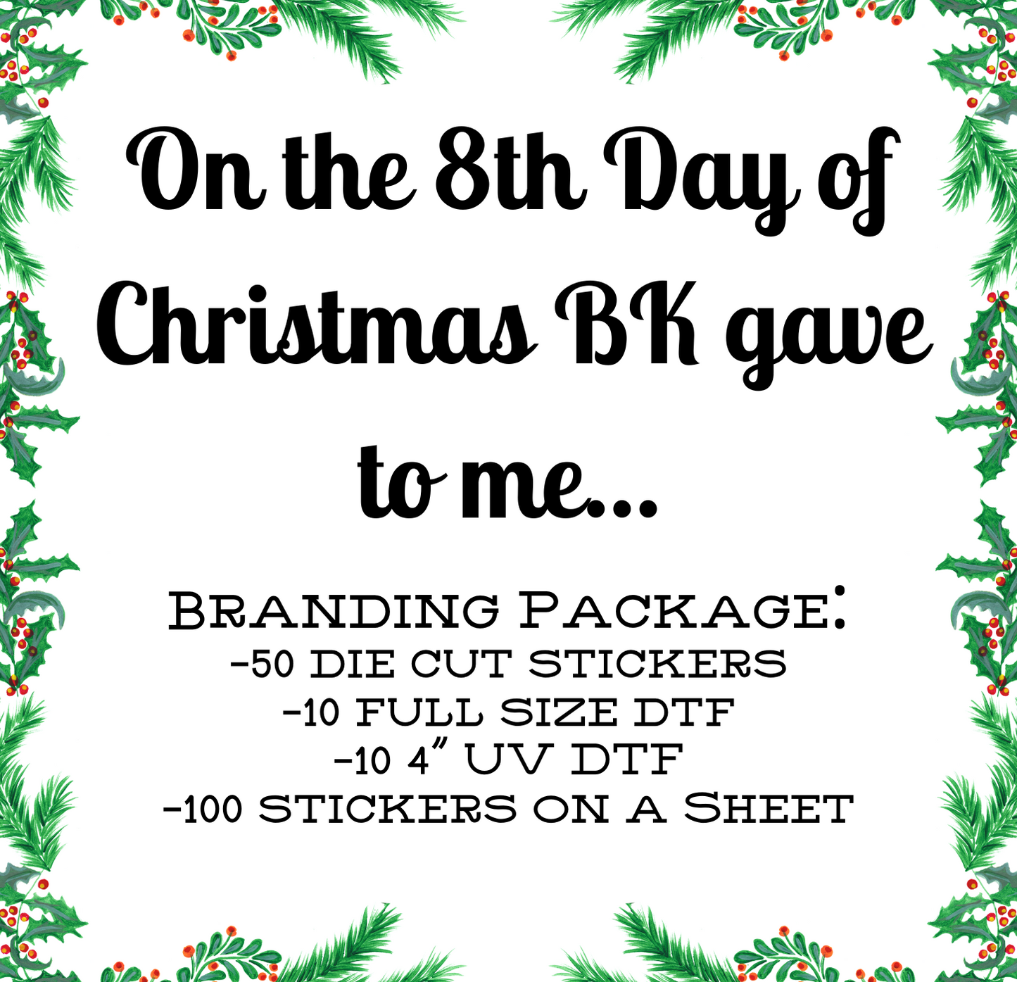 Branding Package DTF - 3-5 TAT from artwork approval