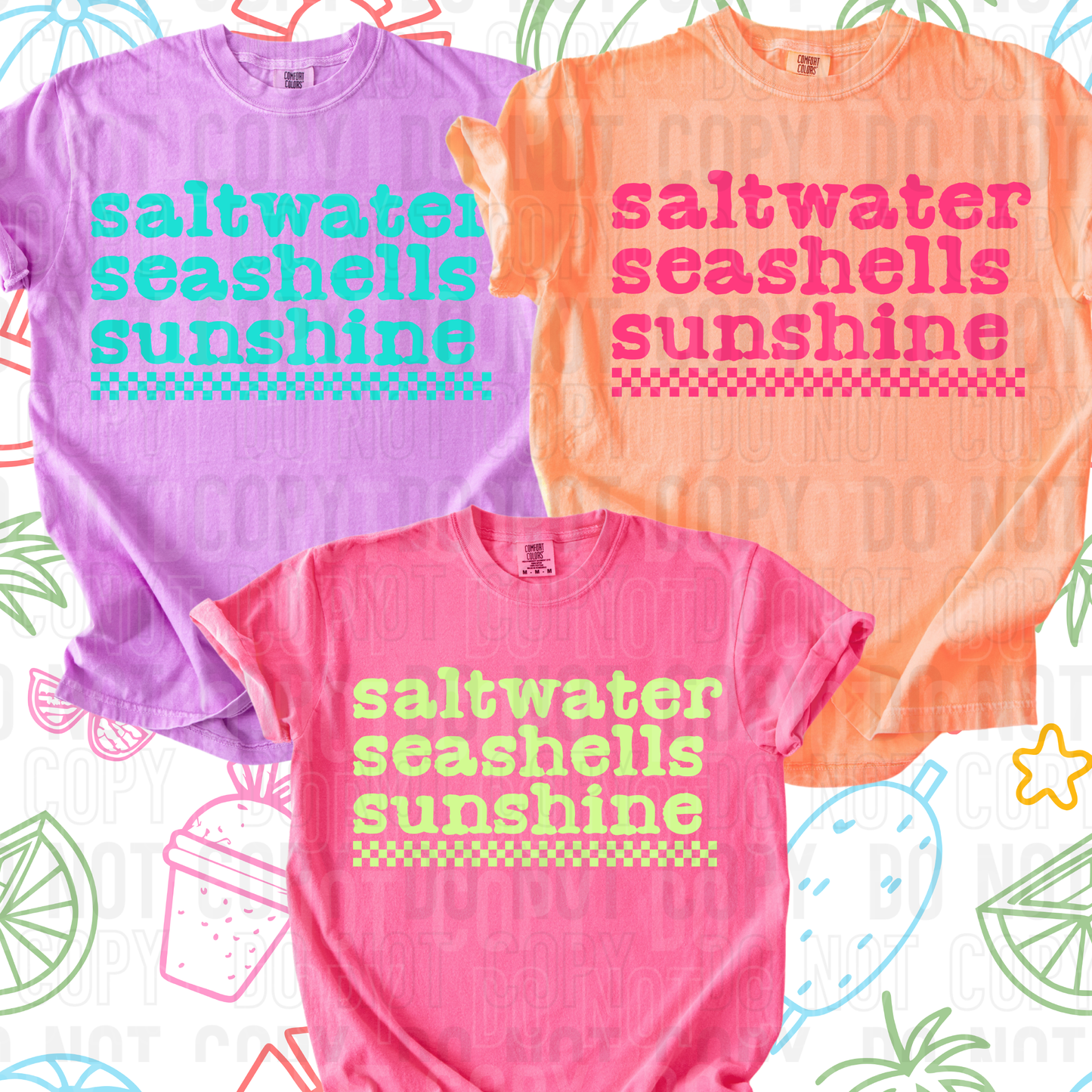 DTF TRANSFER Saltwater Seashells Sunshine