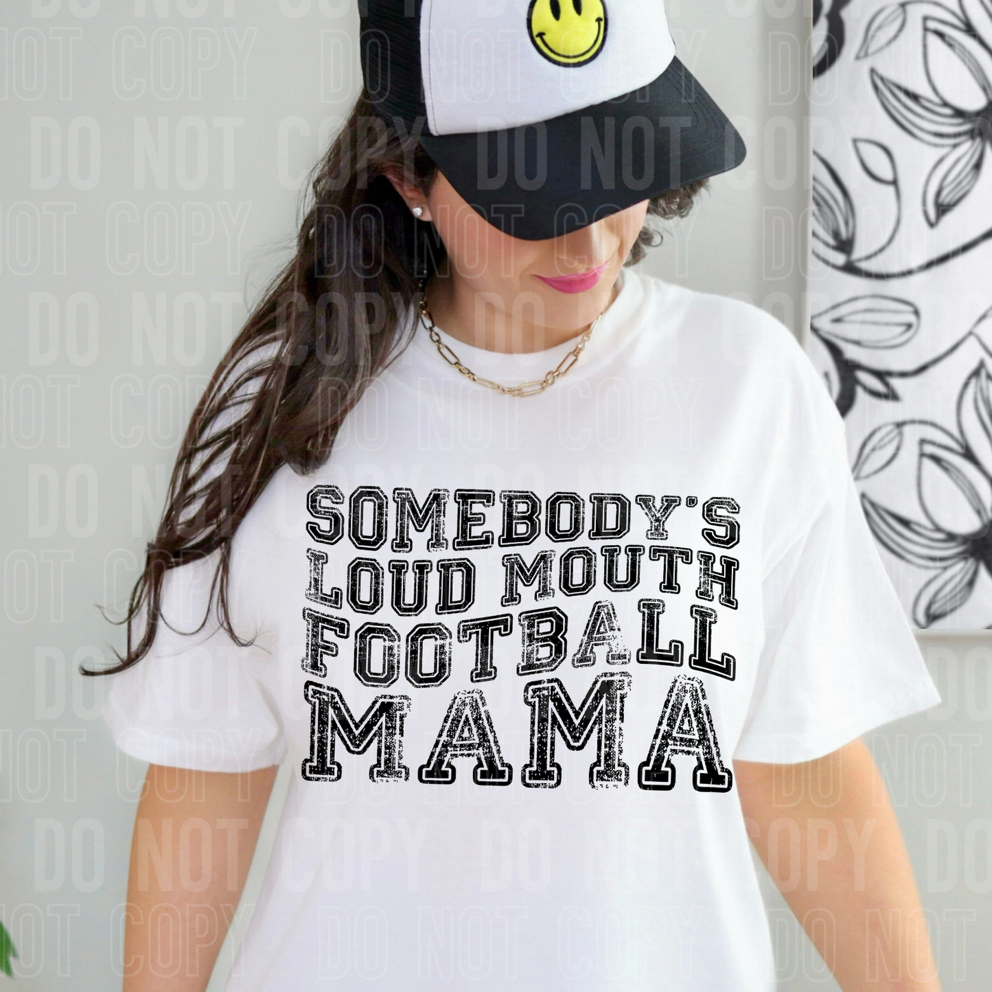 DTF TRANSFER Somebody's Loud Mouth Football Mama