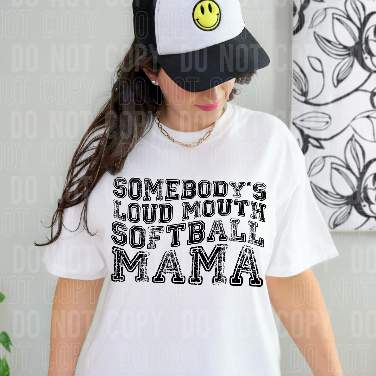 DTF TRANSFER Somebody's Loud Mouth Softball Mama