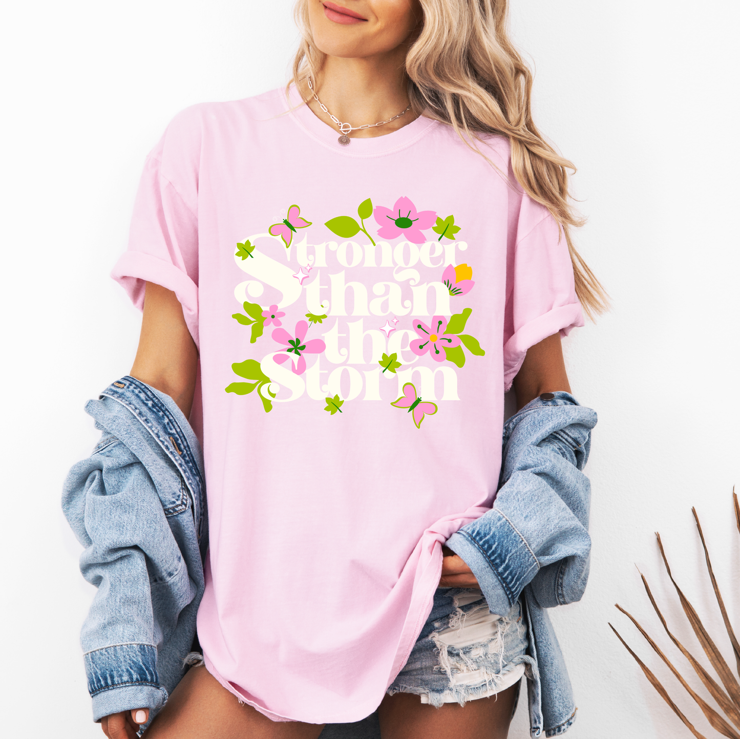 DTF TRANSFER Stronger Than The Storm Floral