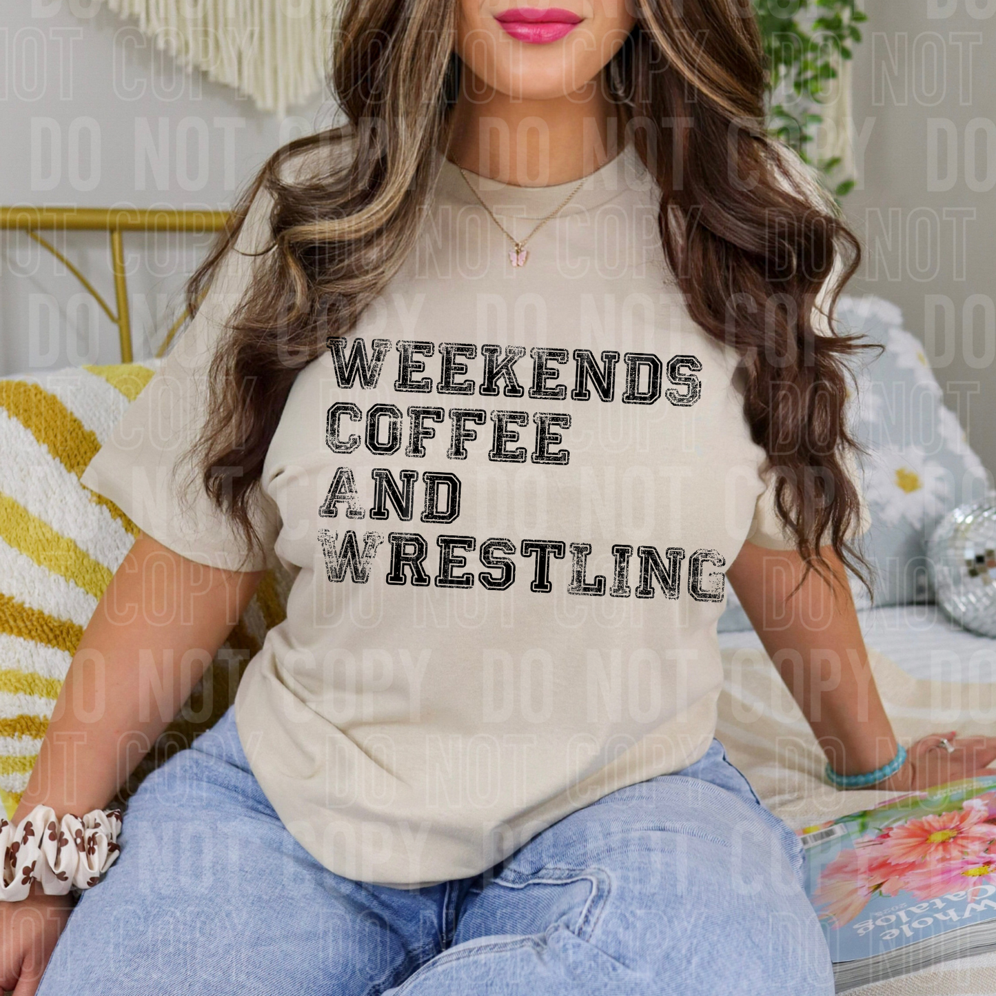 DTF TRANSFER Weekends Coffee And Wrestling