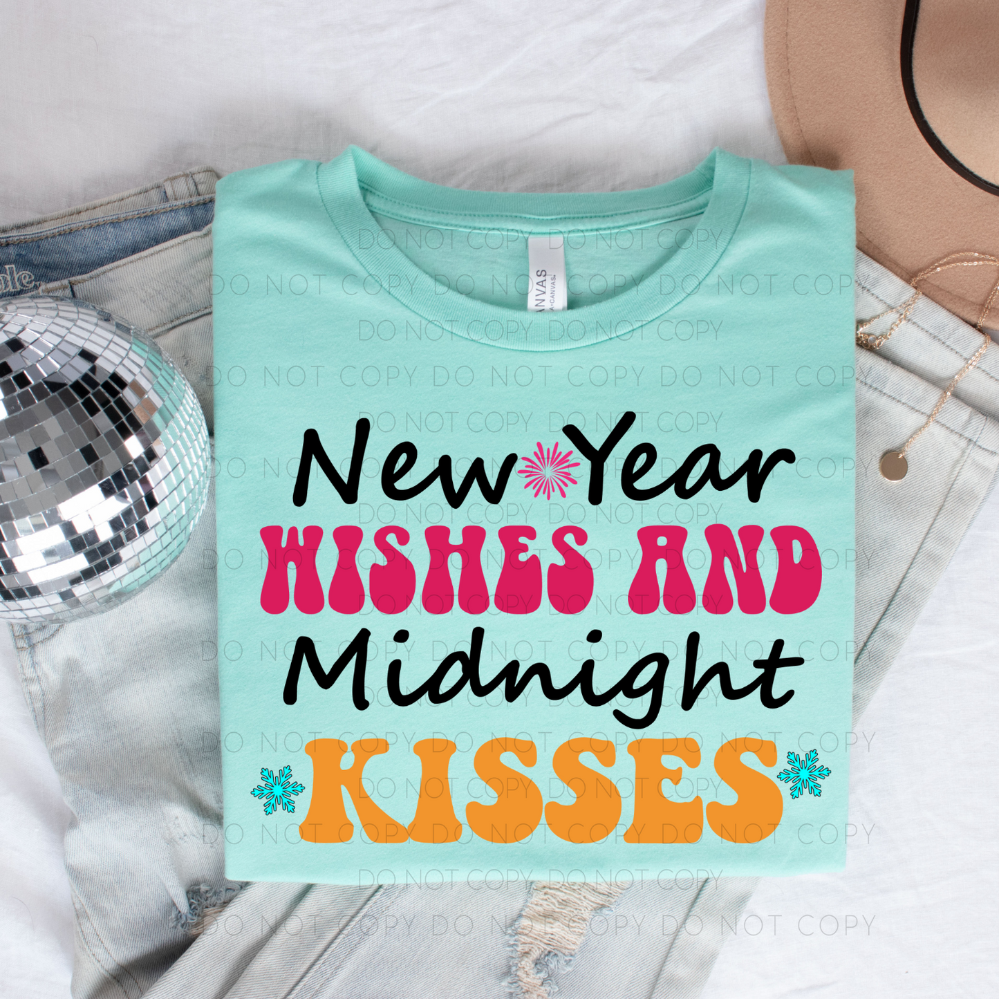 DTF TRANSFER New Year Wishes And Midnight Kisses