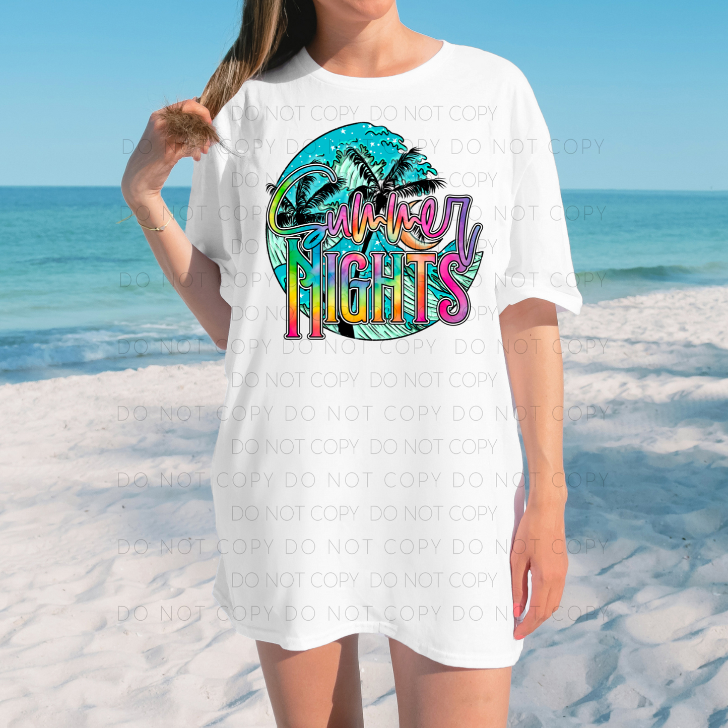 Summer Nights White Tee