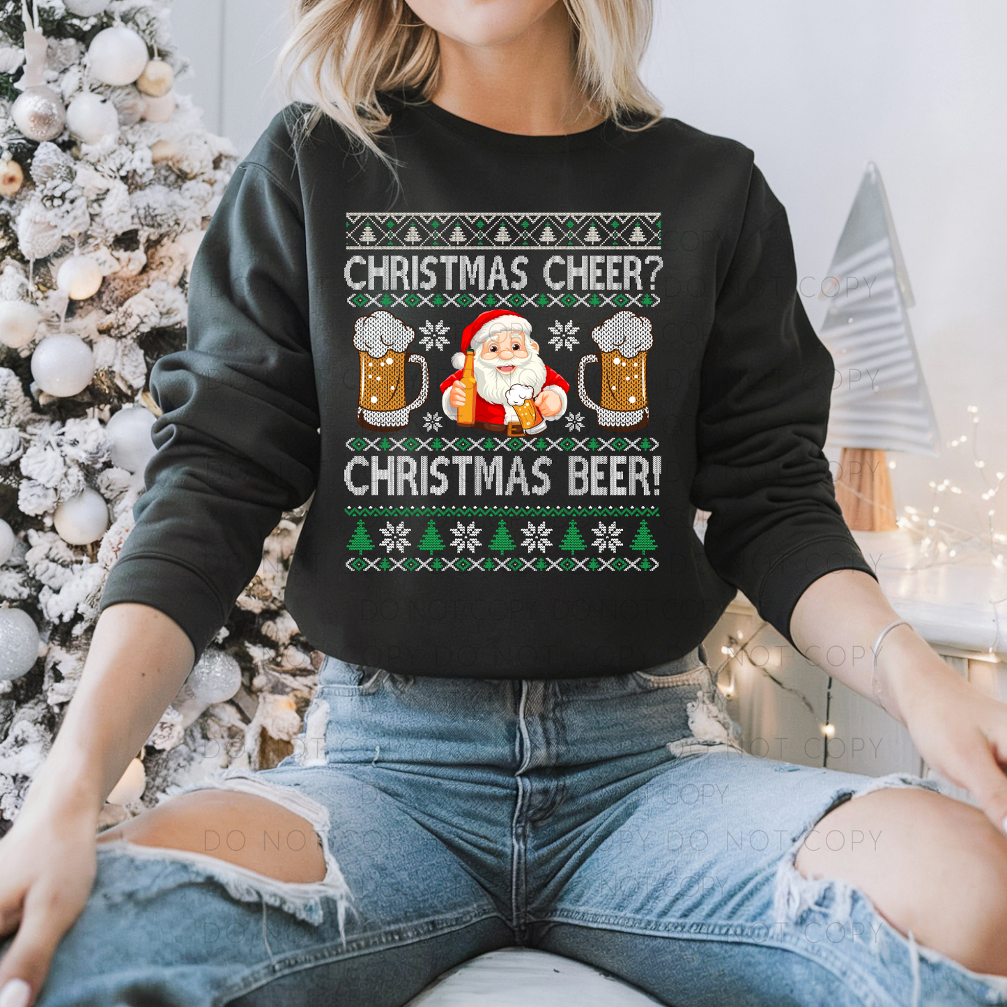 DTF TRANSFER Christmas Cheer? Christmas Beer!