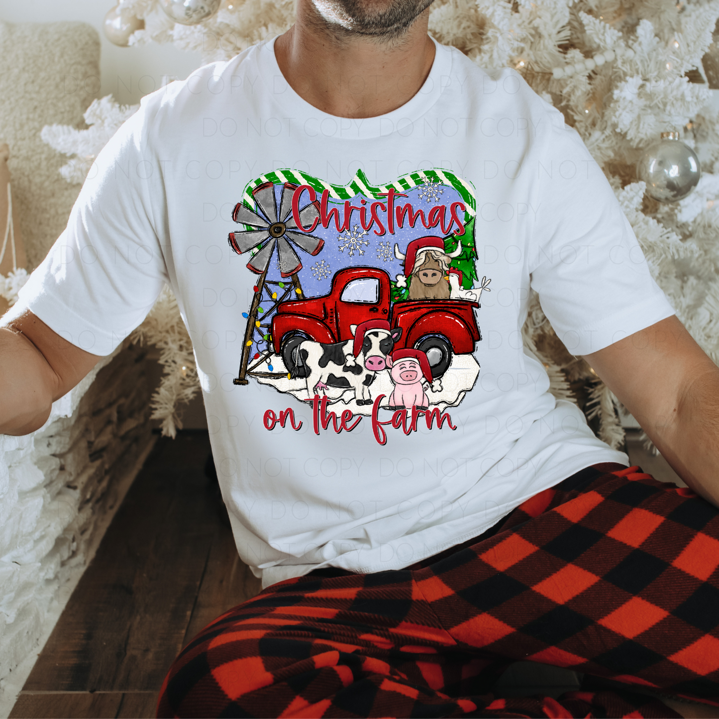 DTF TRANSFER Christmas On The Farm