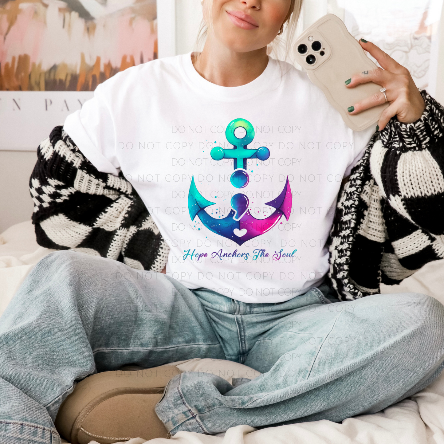 DTF TRANSFER Hope Anchors The Soul