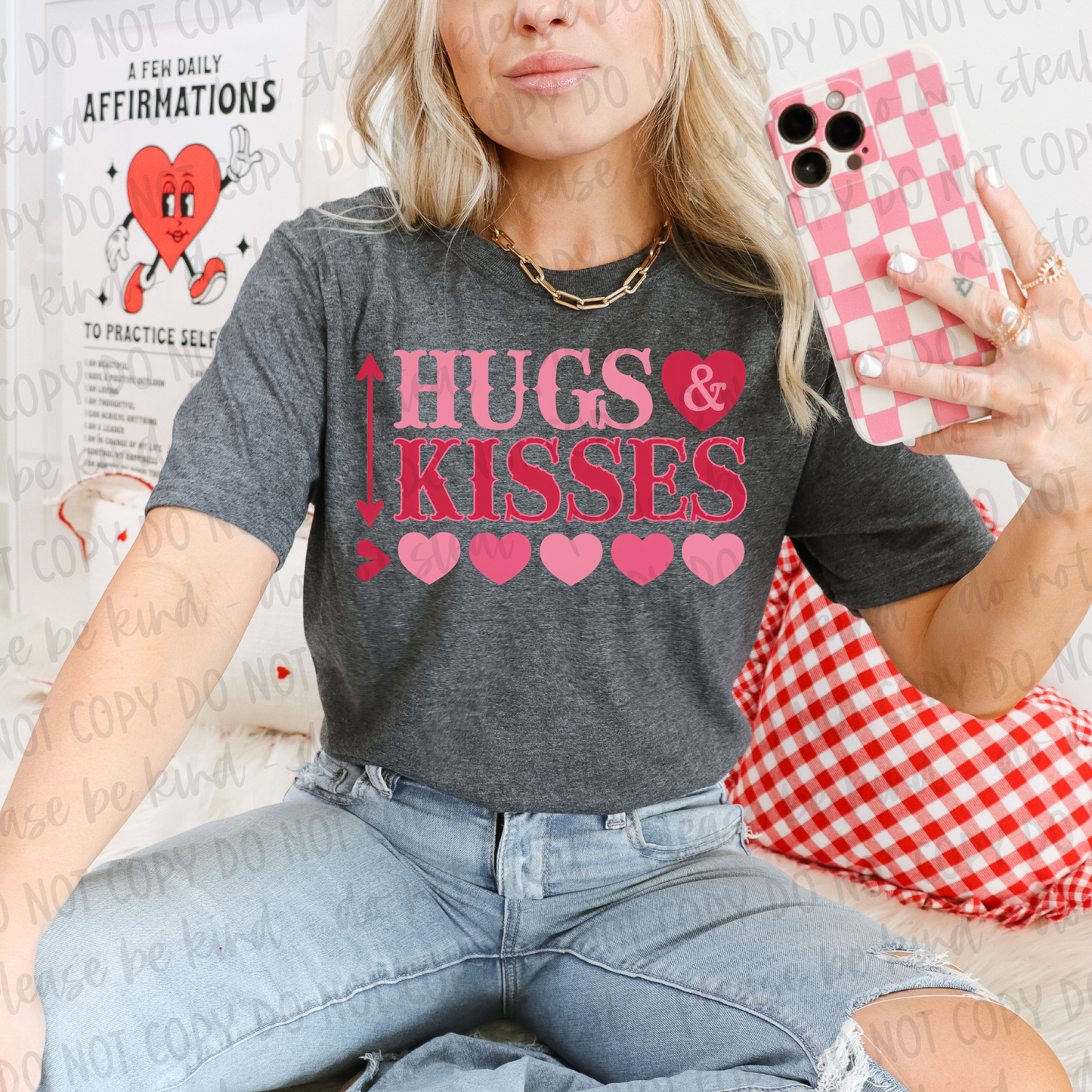 DTF TRANSFER Hugs & Kisses