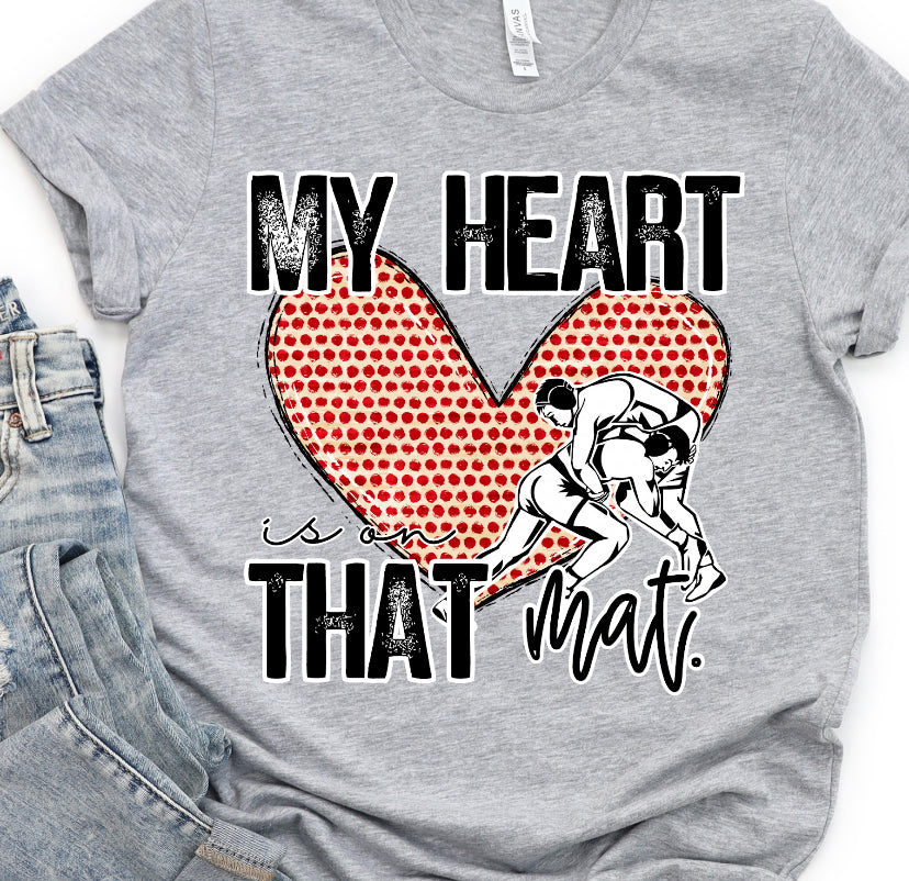 DTF TRANSFER RevelYOU My heart is on that mat WRESTLING