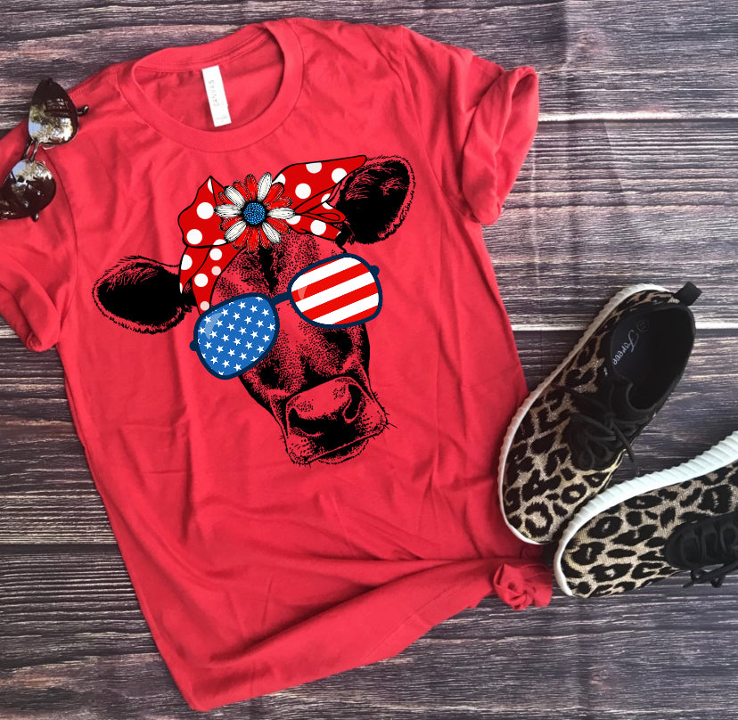 DTF TRANSFER RevelYOU patriotic cow