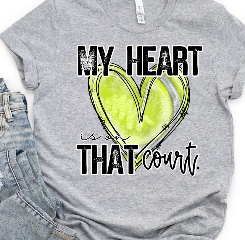 DTF TRANSFER RevelYOU My heart is on that court TENNIS