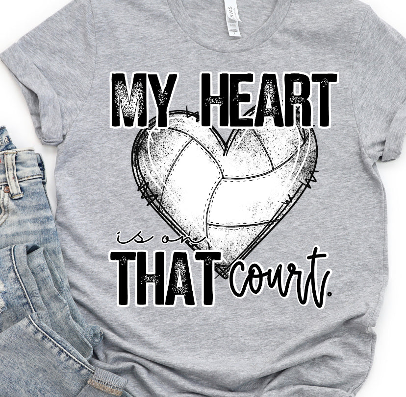 DTF TRANSFER RevelYOU My heart is on that court VOLLEYBALL