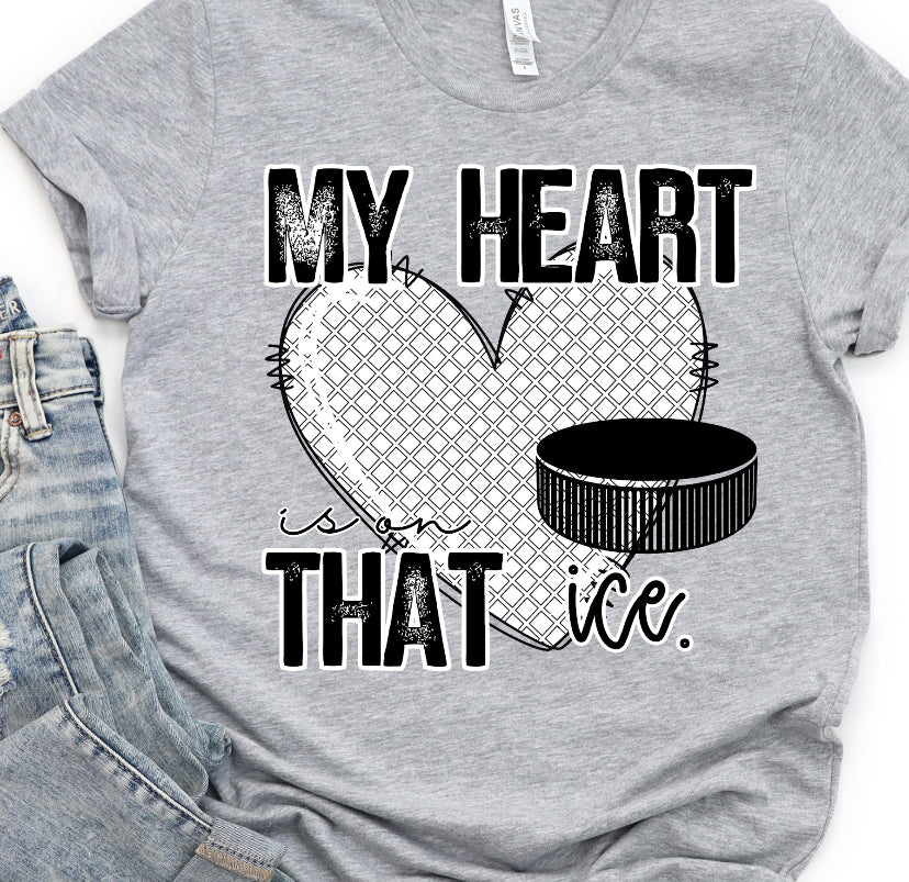 DTF TRANSFER RevelYOU My heart is on that ice HOCKEY