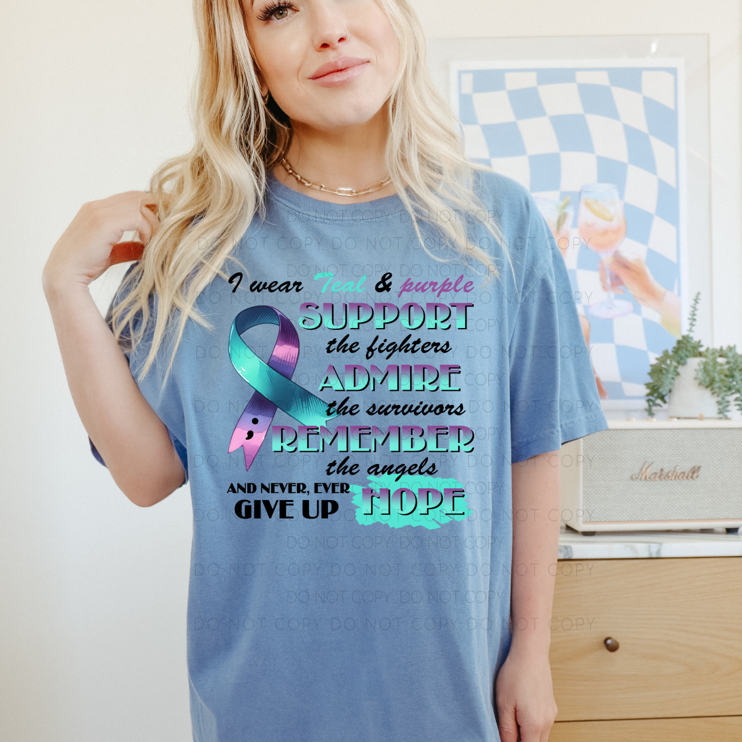 DTF TRANSFER I Wear Teal And Purple