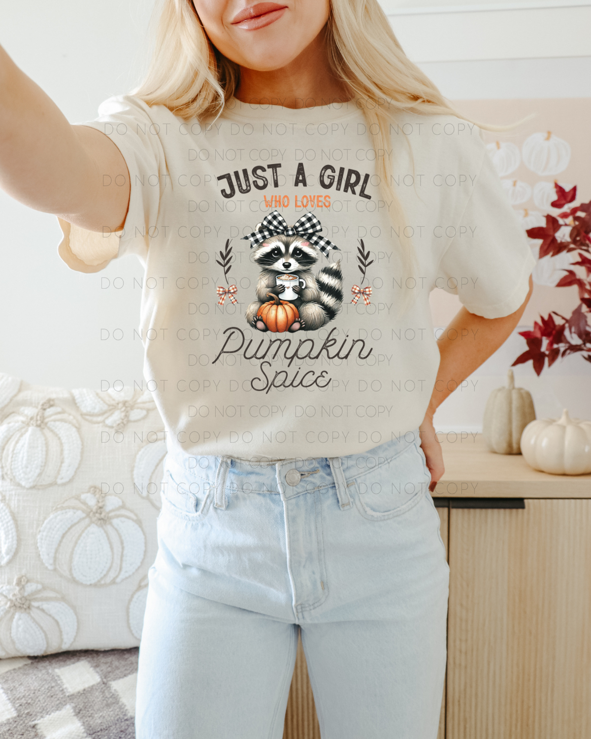 DTF TRANSFER Just A Girl Who Loves Pumpkin Spice