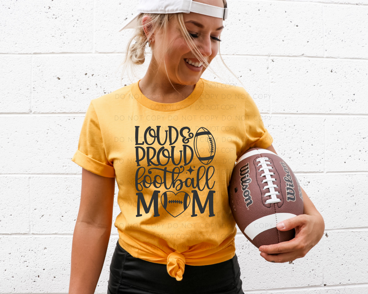DTF TRANSFER Loud Proud Football Mom