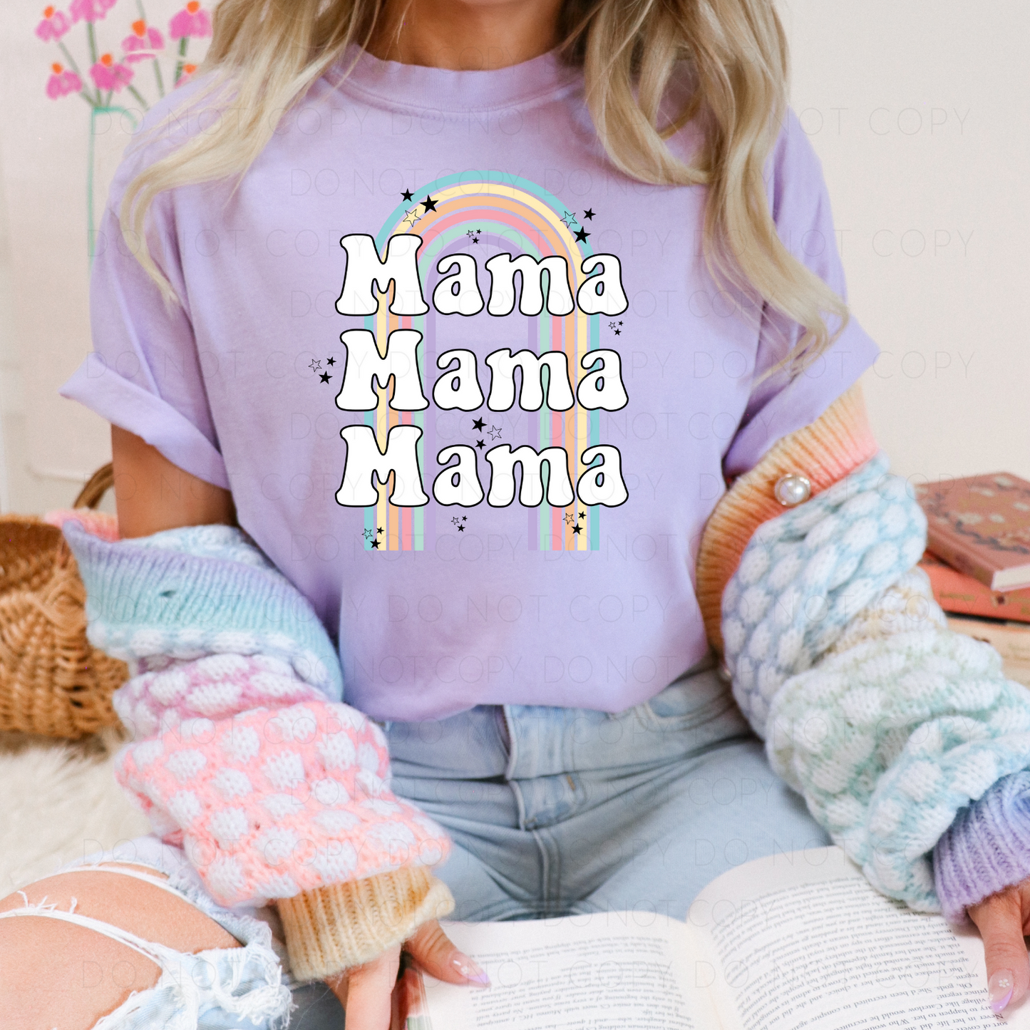 DTF TRANSFER Mama Rainbow