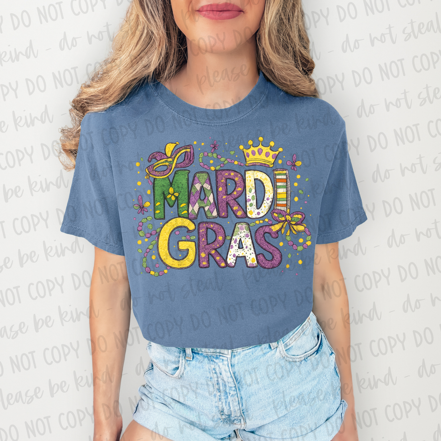 DTF TRANSFER Mardi Gras Paint
