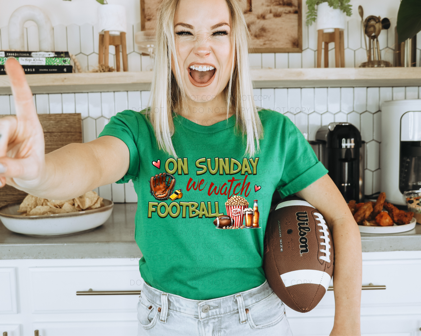 DTF TRANSFER On Sunday We Watch Football