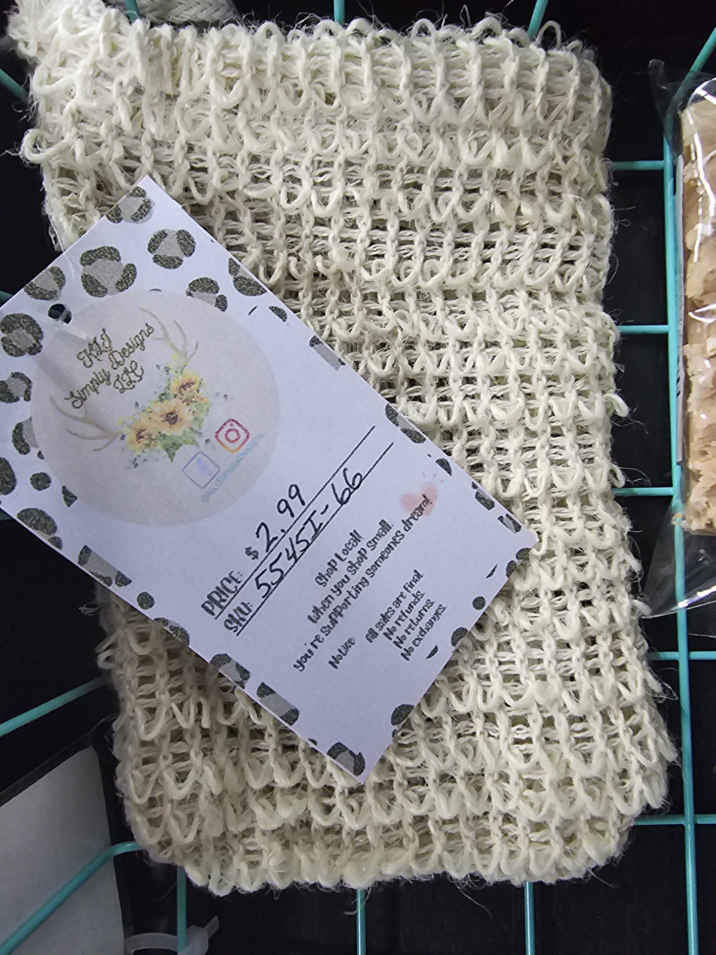 Soap exfoliating bag