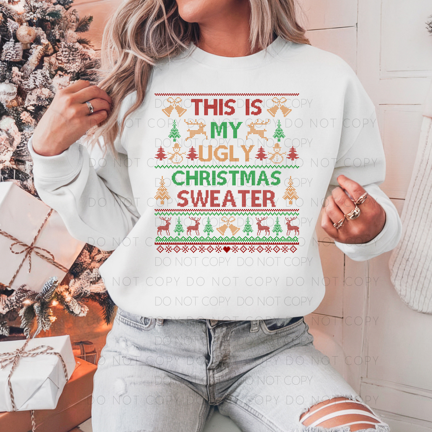 DTF TRANSFER This Is My Ugly Christmas Sweater