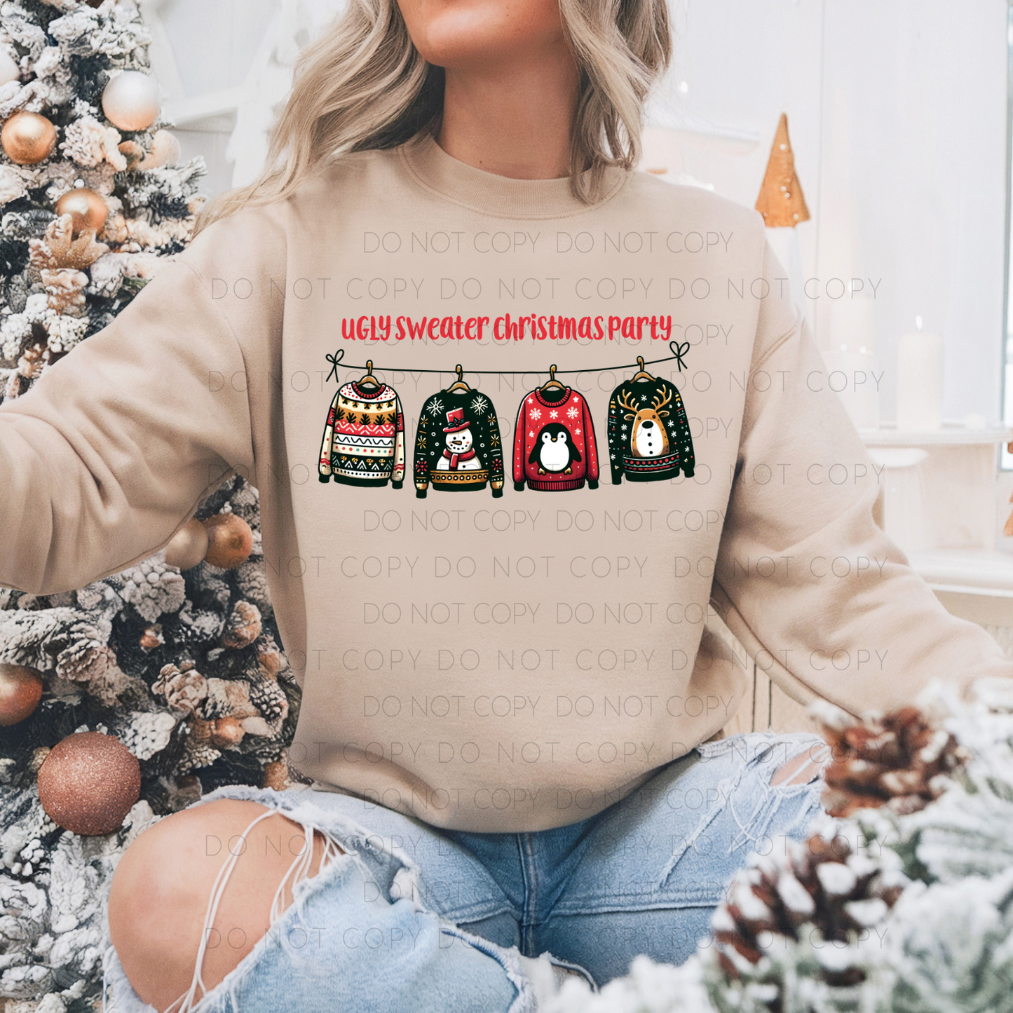 DTF TRANSFER Ugly Sweater Christmas Party