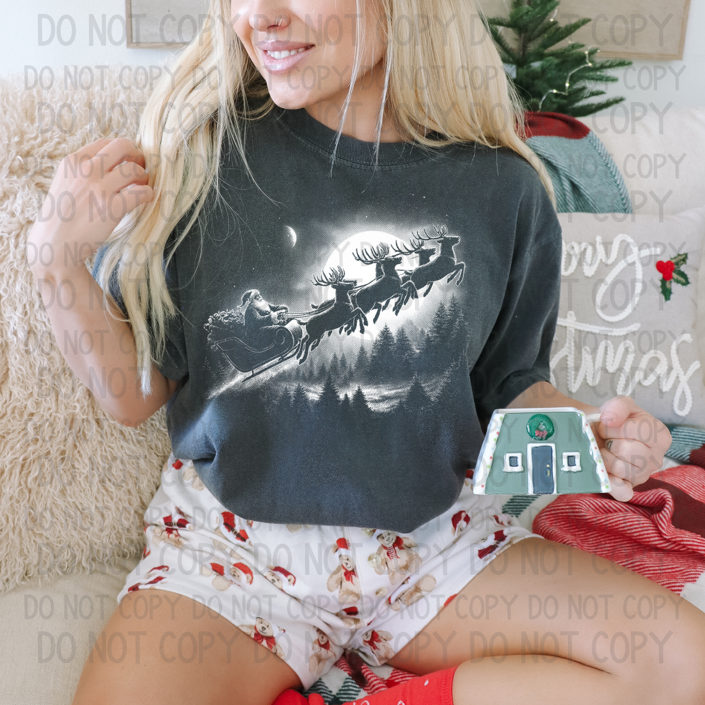 DTF TRANSFER Vintage Santa Sleigh