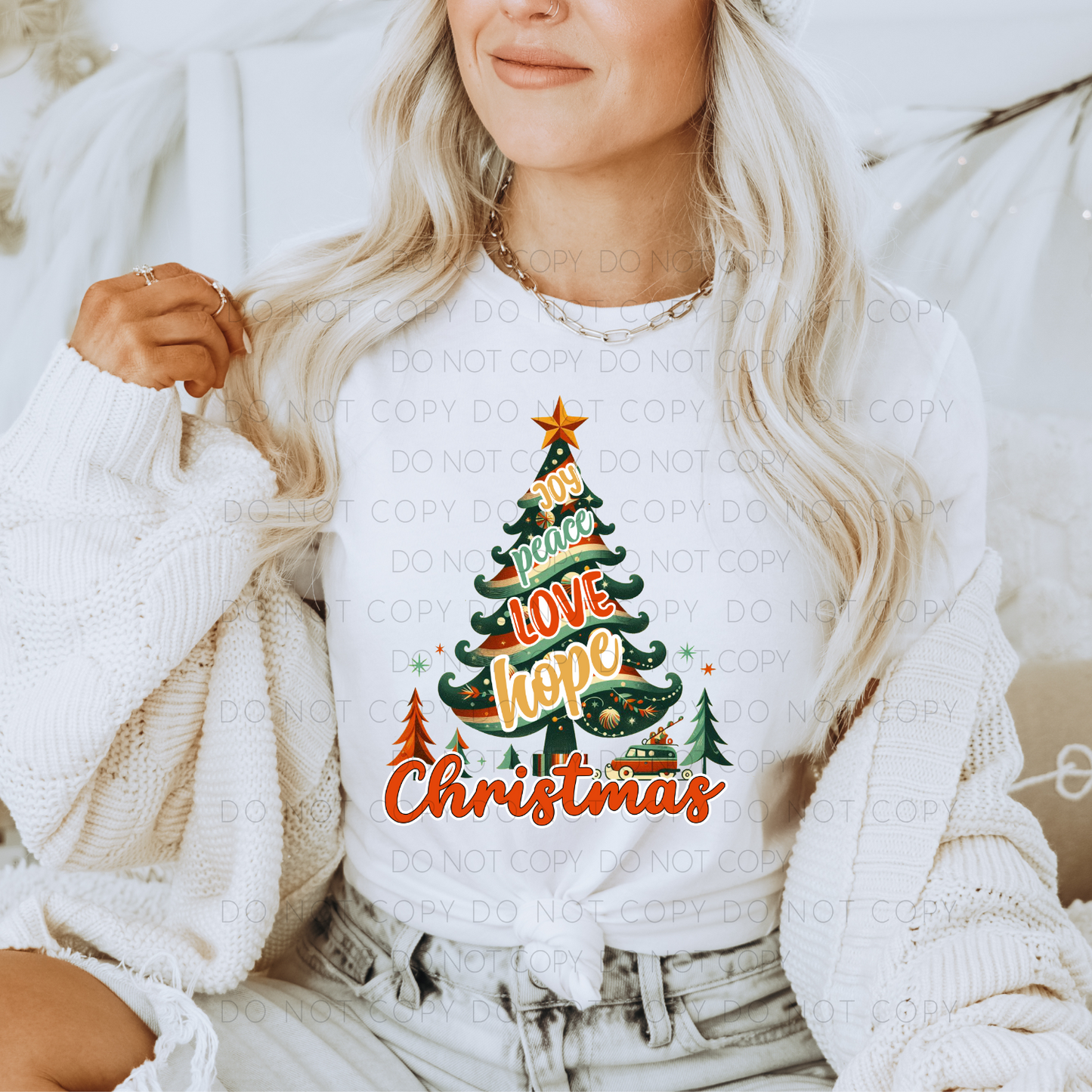 DTF TRANSFER Joy Peace Love Hope Christmas