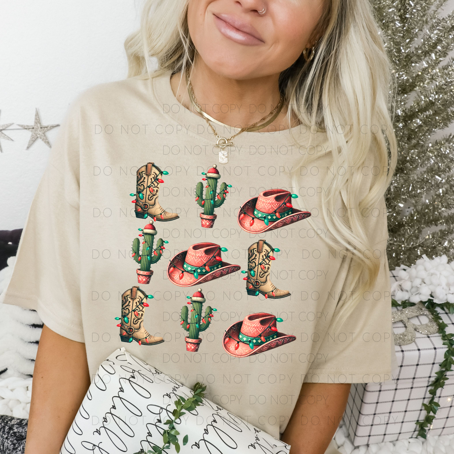 DTF TRANSFER Western Christmas Collage