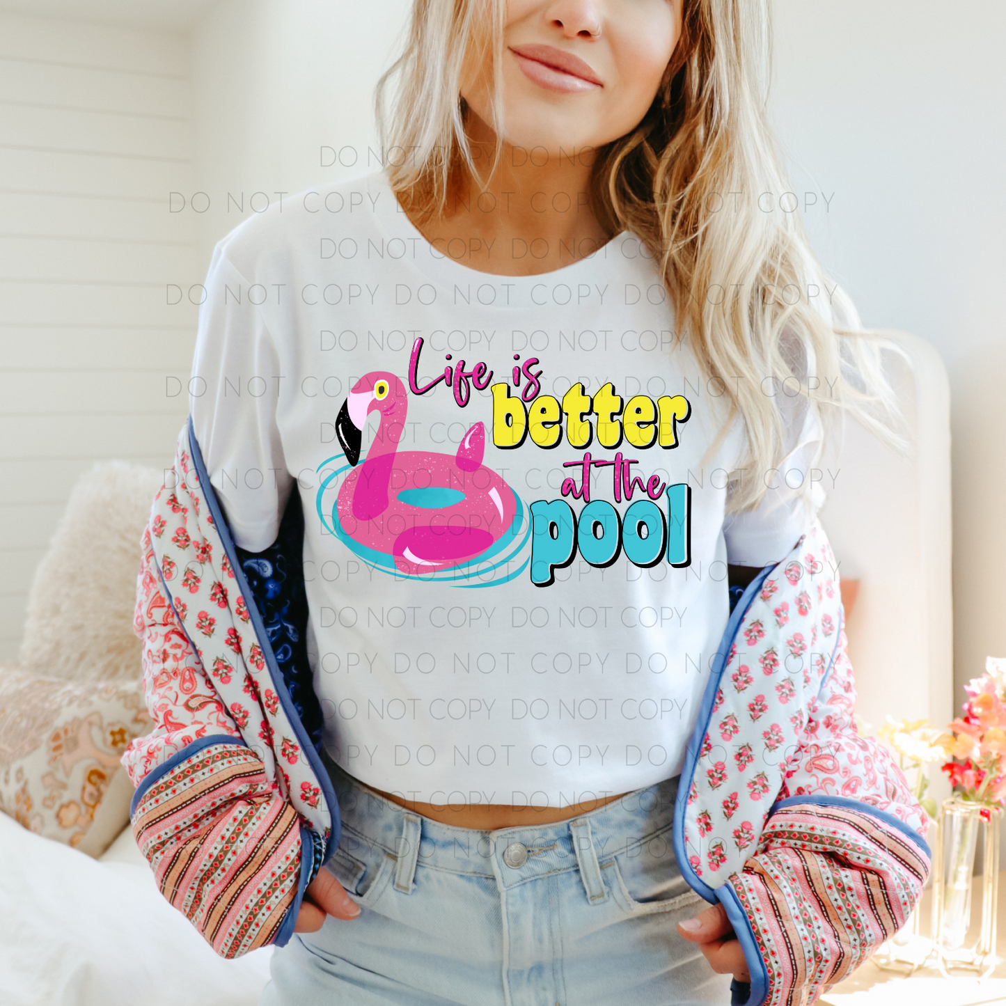 DTF TRANSFER Life Is Better At The Pool