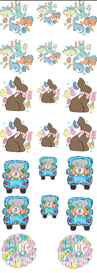 PREMADE GANG SHEET-EASTER YOUTH 22X60